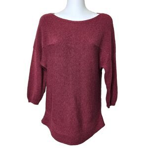 Croft & Barrow Sweater Womens Medium Cranberry Pink Long Sleeve Pullover Tunic